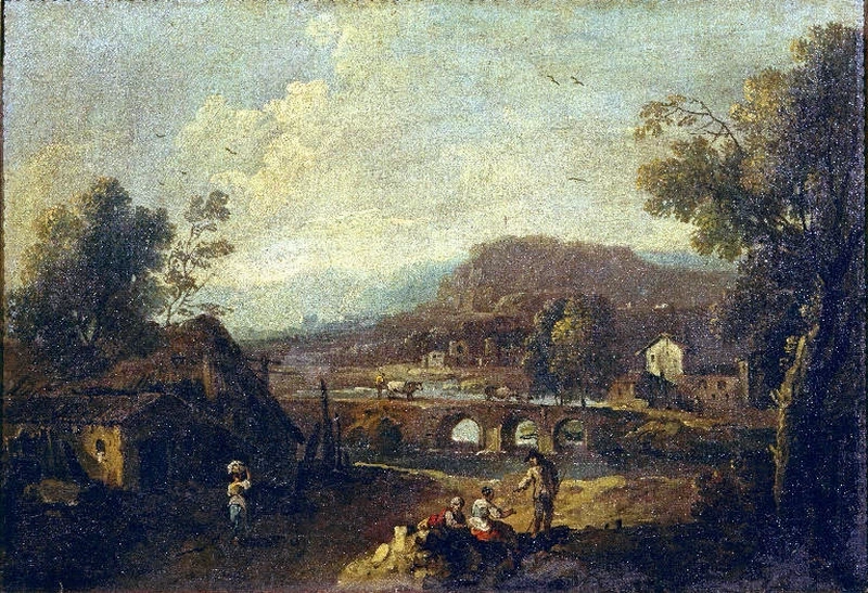 Paesaggio con cascine e figure - Accademia Carrara, Bergamo